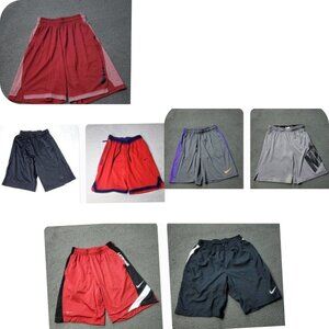 Lot of 7 Nike  Shorts Boys Size Small Multicolor With Flaws